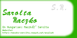 sarolta maczko business card